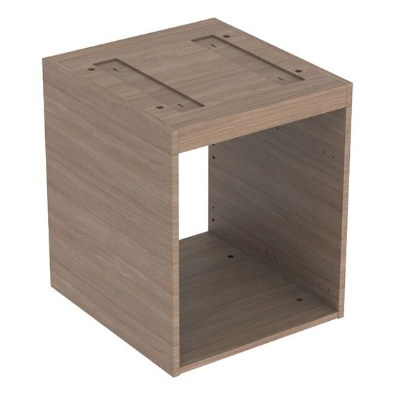 Geberit Korpus für VariForm Unterschrank für Aufsatzwaschtisch, 3 Schubladen, B 45cm, Höhe 55cm, Eiche Melamin Holzstruktur
