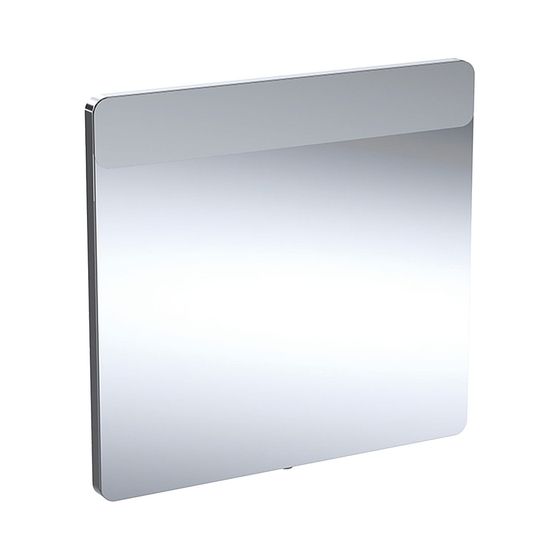 Geberit Option Square Lichtspiegel Beleuchtung oben, Breite 70cm, Höhe 65cm, Aluminium gebürstet