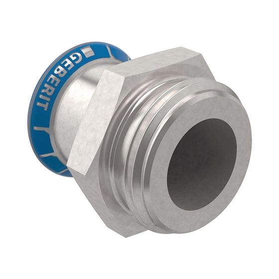 Geberit Mapress Edelstahl Übergang mit Außengewinde G d 35mm, G 1 1/2″