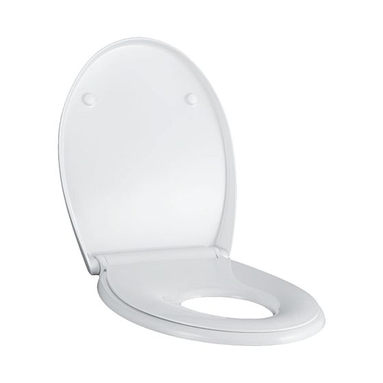 Geberit Renova WC-Sitz, WC-Sitzring für Kinder Befür von oben, Absenkautomatik Quick-Release Befür von oben Weiß glänzend