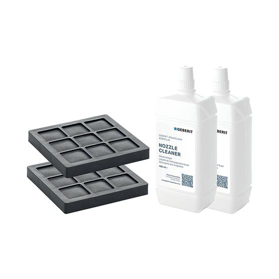 Geberit Set Aktivkohlefilter, Düsenreiniger für Geberit AquaClean 8000plus, WC-Komplettanlagen, 2 Stück