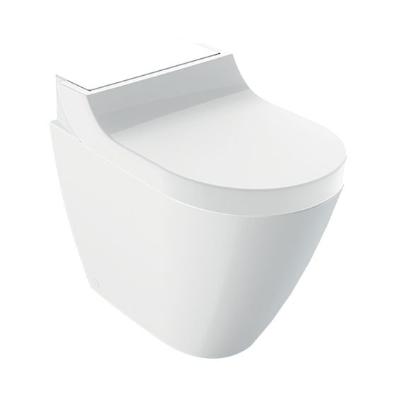 Geberit AquaClean Tuma Comfort WC-Komplettanlage Stand-WC, wandbündig, Weiß/Glas