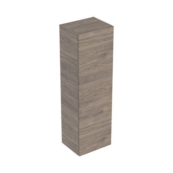 Geberit Smyle Square Mittelhochschrank mit 1 Tür, 36x118x29,9cm, Nussbaum hickory Melamin Holzstruktur