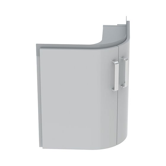 Geberit Renova Compact Unterschrank Eckwaschtisch 2 Türen 69x604x55cm Hellgrau/lackiert matt Hellgrau/lackiert hochglänzend