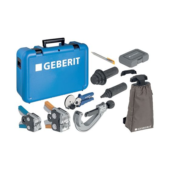 Geberit FlowFit Koffer bestückt Typ 2 mit Fach für ECO 203, ACO 203 Pressgerät