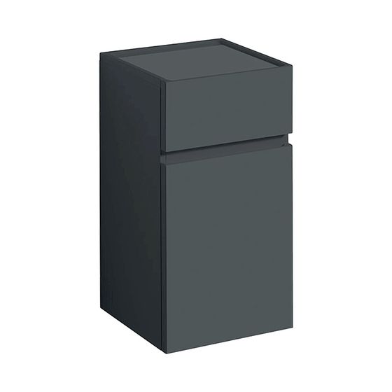 Geberit Renova Plan Seitenschrank mit 1 Tür, 1 Schublade, 39x70x36cm, Lava lackiert matt