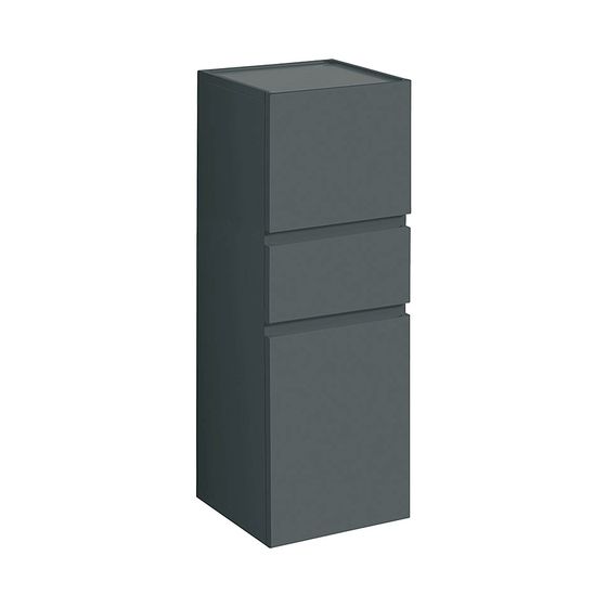 Geberit Renova Plan Mittelhochschrank mit 2 Türen, 1 Schublade, 39x105x36cm, Lava lackiert matt