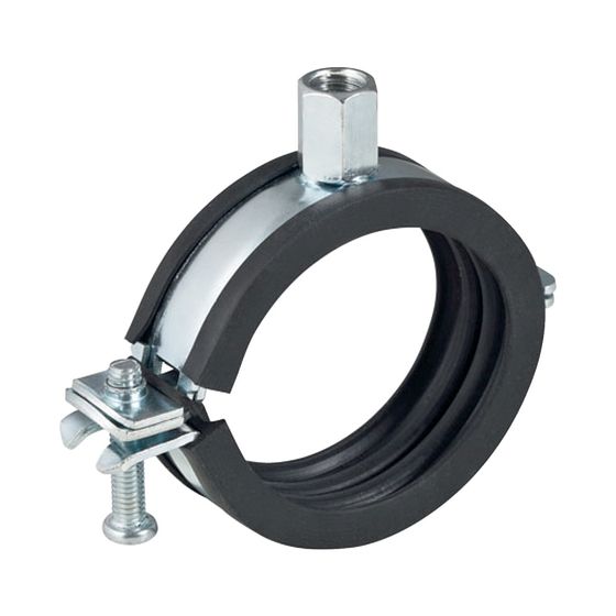 Geberit Rohrschelle gedämmt, mit Gewindemuffe M8, M10 1,0215, di 32–37mm, galvanisch verzinkt