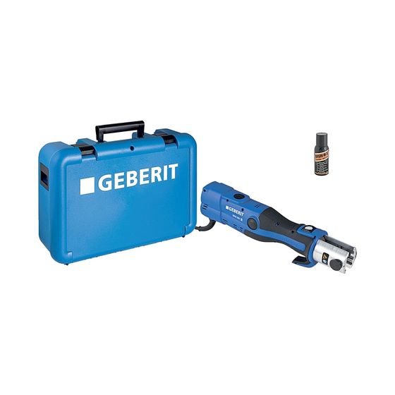Geberit ECO 203 Pressgerät Typ 2, in Koffer, 230V/50-60 Hz, Steckertyp CEE 7/17, Leistungsaufnahme 450W
