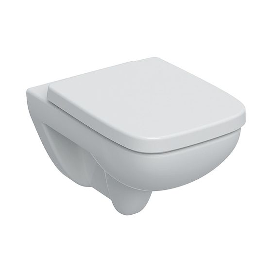 Geberit Renova Plan Set Wand-WC Tiefspüler, mit WC-Sitz Tiefe 54cm, Weiß