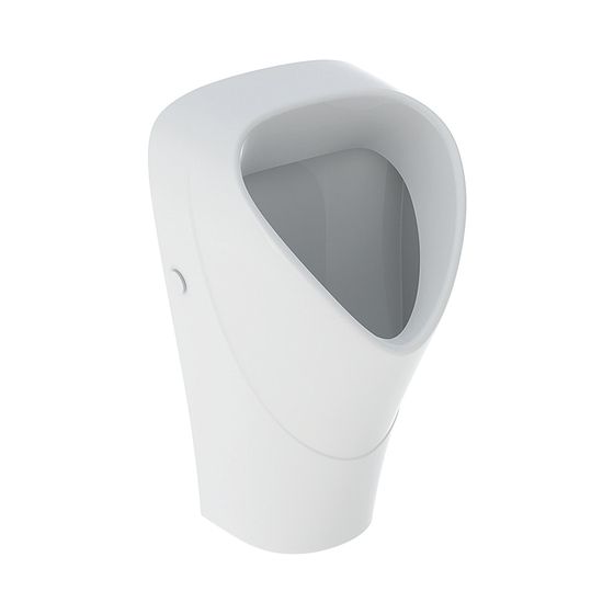 Geberit Renova Urinal trigonal, Zulauf von hinten, Abgang nach hinten/unten T 30cm Abg. nach hinten, Zul. hinten, Weiß/KeraTect