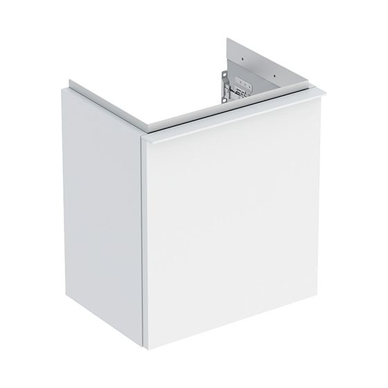Geberit iCon Unterschrank für Handwaschbecken, 1 Tür 38x41,5cm, Tür rechts, Weiß lackiert matt/Weiß pulverbeschichtet matt