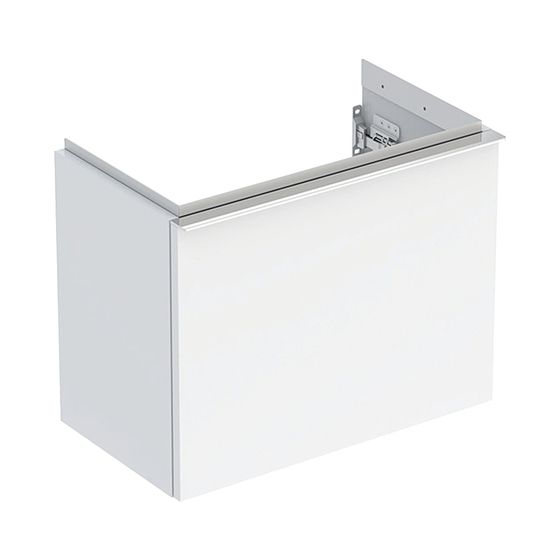 Geberit iCon Unterschrank für Handwaschbecken, 1 Schublade 53x41,5cm, Weiß, lackiert hochglänzend/HG verchromt