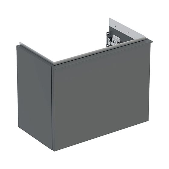 Geberit iCon Unterschrank für Handwaschbecken, 1 Schublade 53x41,5cm, Lava lackiert matt/Lava pulverbeschichtet matt