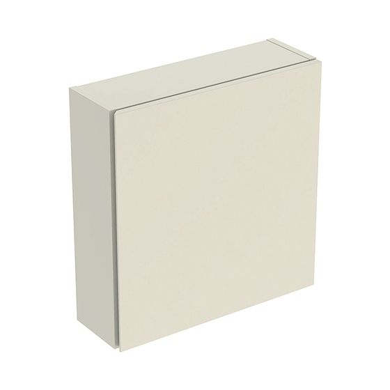 Geberit Hängeschrank quadratisch, mit einer Tür 45x46,7cm, Sandgrau lackiert hochglänzend