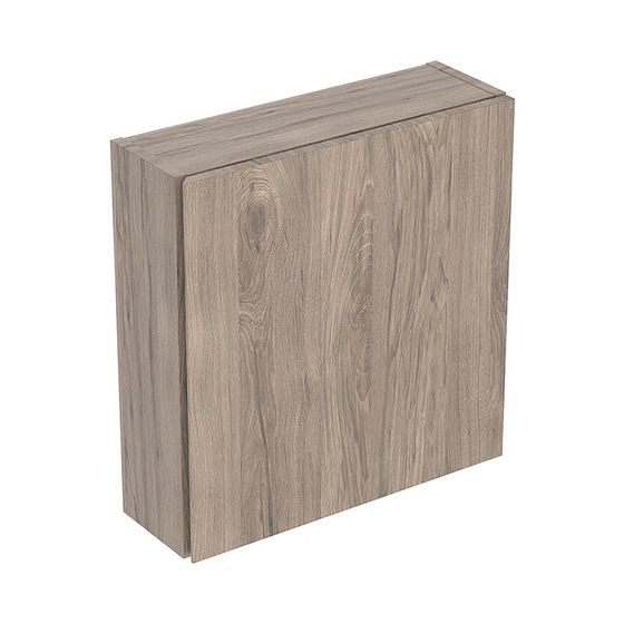 Geberit Hängeschrank quadratisch, mit einer Tür 45x46,7cm, Nussbaum hickory Melamin Holzstruktur
