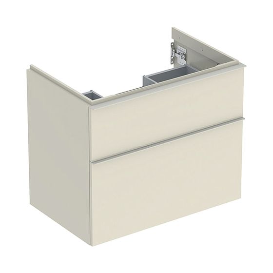 Geberit iCon Unterschrank für Waschtisch 2 Schubladen Waschtisch 75cm Sandgrau lackiert hochglänzend/Sandgrau pulverb. matt