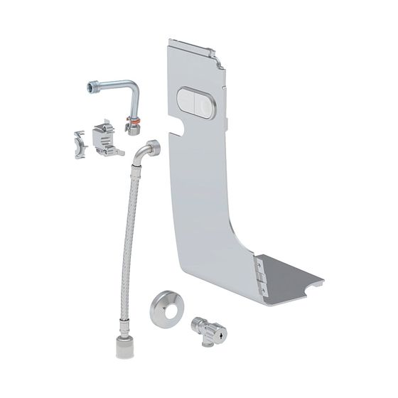 Geberit Wasseranschlussset konventionell, für Geberit AquaClean Mera, Hochglanz verchromt