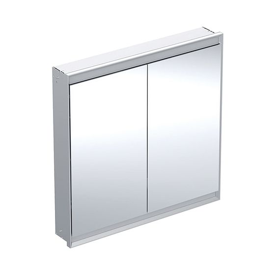 Geberit ONE Spiegelschrank mit ComfortLight, 2 Türen, UP-Montage, Höhe 90cm B 90cm, Aluminium eloxiert