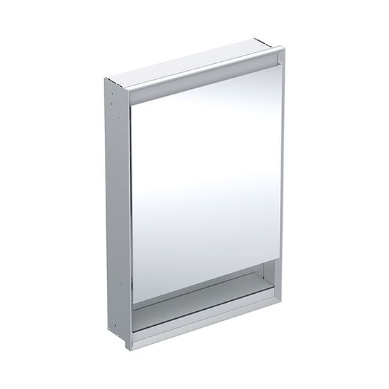 Geberit ONE Spiegelschrank mit Nische und ComfortLight, 1 Tür rechts, UP-Montage, H 90cm B 60cm, Aluminium eloxiert