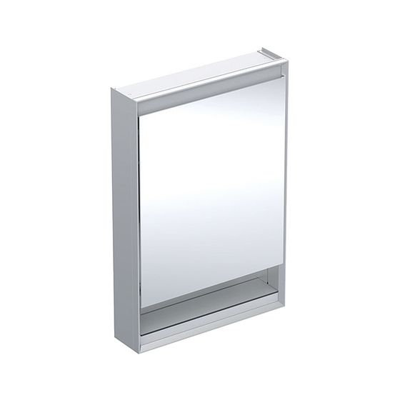 Geberit ONE Spiegelschrank mit Nische und ComfortLight, 1 Tür rechts, AP-Montage, H 90cm B 60cm, Aluminium eloxiert