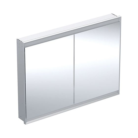 Geberit ONE Spiegelschrank mit ComfortLight, 2 Türen, UP-Montage, Höhe 90cm B 120cm, Aluminium eloxiert