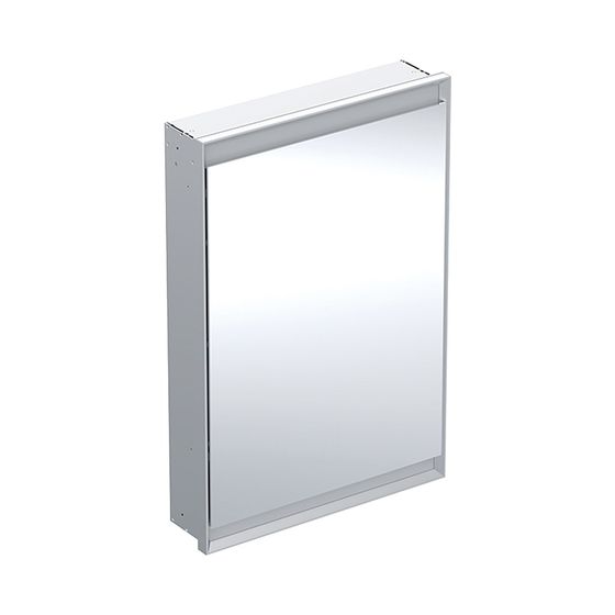 Geberit ONE Spiegelschrank mit ComfortLight, 1 Tür links, UP-Montage, Höhe 90cm B 60cm, Aluminium eloxiert