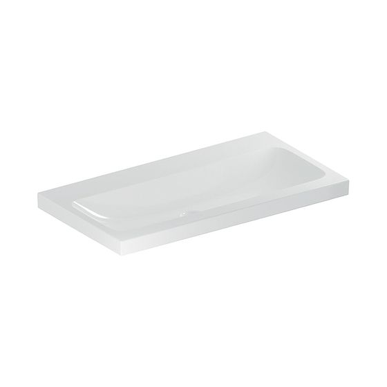 Geberit iCon Light Waschtisch, Breite 90cm, Tiefe 48cm, ohne Hahnloch, ohne Überlauf, Weiß