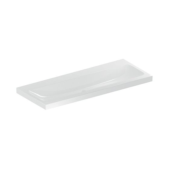 Geberit iCon Light Waschtisch, Breite 120cm, Tiefe 48cm, ohne Hahnloch, ohne Überlauf, Weiß/KeraTect