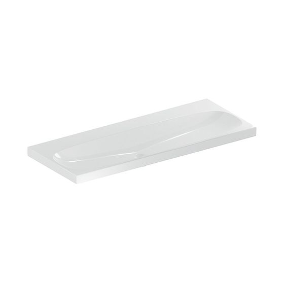 Geberit Acanto Waschtisch, Breite 120cm, Tiefe 48,2cm, ohne Hahnloch, ohne Überlauf, Weiß
