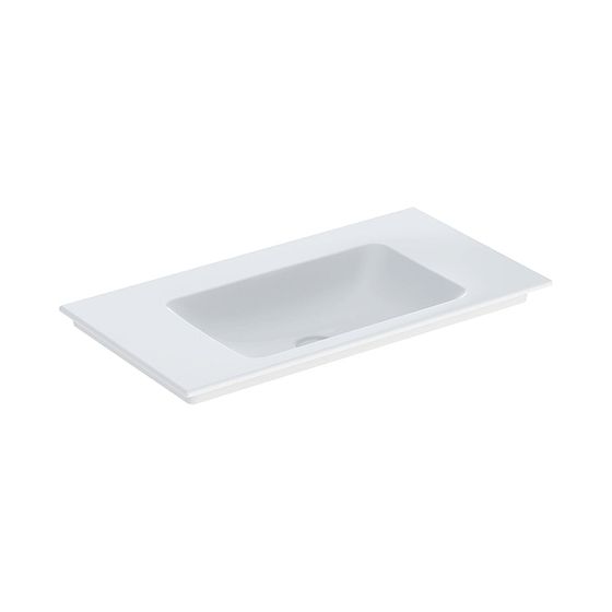 Geberit ONE Möbelwaschtisch Abgang vertikal, Breite 90cm, Tiefe 48cm, ohne Hahnloch, ohne Überlauf, Weiß/KeraTect