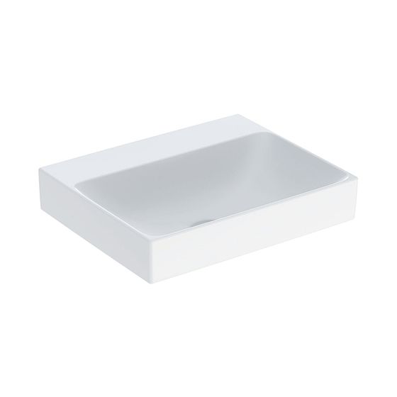 Geberit ONE Waschtisch Abgang vertikal, Breite 50cm, Tiefe 41cm, ohne Hahnloch, ohne Überlauf, Weiß/KeraTect