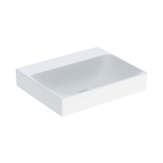 Geberit ONE Aufsatzwaschtisch rechteckig, Abgang vertikal, B 50cm, Tiefe 40cm, ohne Hahnloch, ohne Überlauf, Weiß/KeraTect