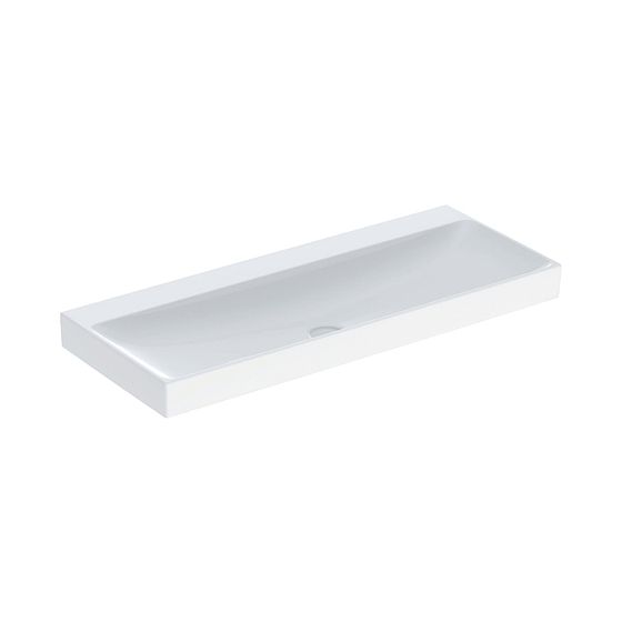 Geberit ONE Waschtisch Abgang vertikal, Breite 120cm, Tiefe 48cm, ohne Hahnloch, ohne Überlauf, Weiß/KeraTect
