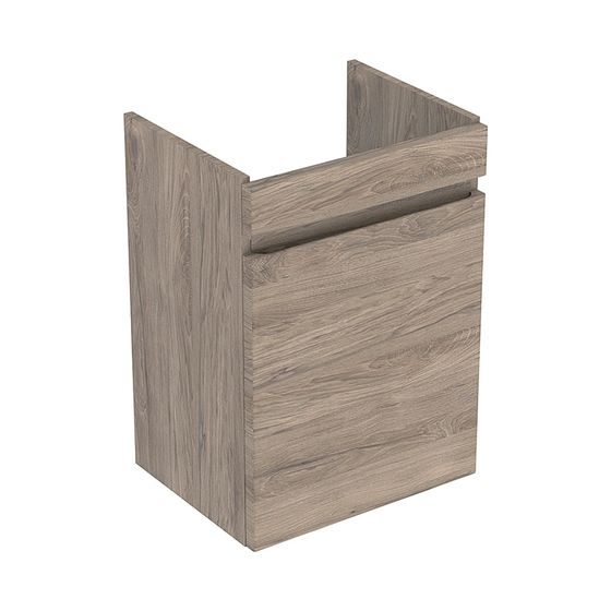 Geberit Renova Plan Unterschrank für Handwaschbecken, 1 Tür, 43,5x60,5x34,5cm, Waschtisch 50cm, Nussbaum hickory