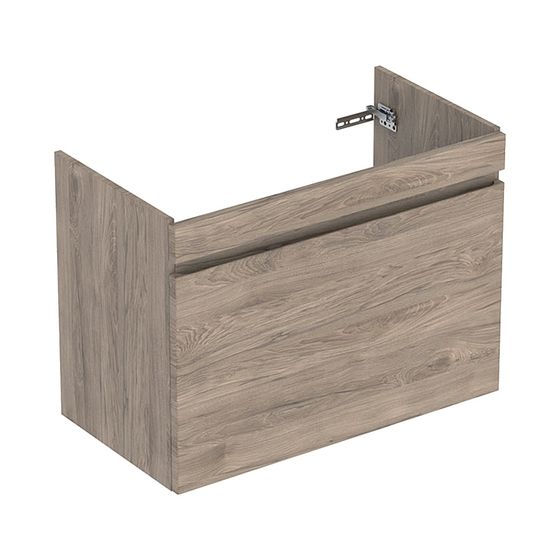 Geberit Renova Plan Unterschrank für Waschtisch, 1 Schublade, 1 Innenschublade, 83,2x60,6x44,6cm, Waschtisch 90cm, Nussbaum h.