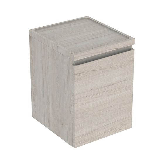 Geberit Renova Plan Seitenschrank 1 Schublade, 40x55x44,5cm, Nussbaum hickory hell/Folie strukturiert