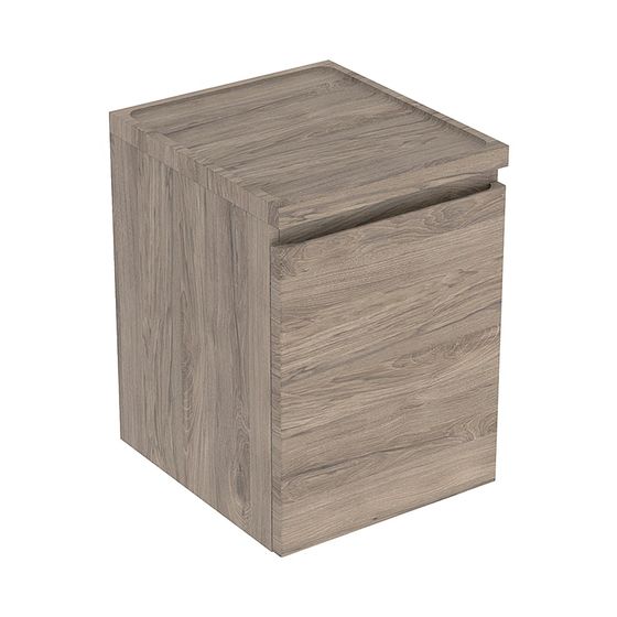 Geberit Renova Plan Seitenschrank 1 Schublade, 40x55x44,5cm, Nussbaum hickory/Folie strukturiert