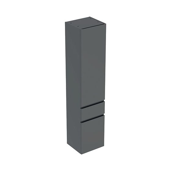 Geberit Renova Plan Hochschrank mit 2 Türen, 1 Schublade, 39x180x36cm, Lava lackiert matt