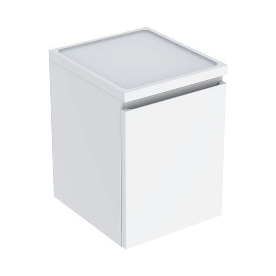 Geberit Renova Plan Seitenschrank 1 Schublade, 40x55x44,5cm, Weiß lackiert hochglänzend