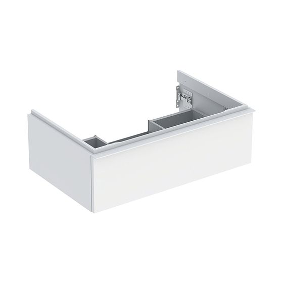 Geberit iCon Unterschrank für Waschtisch, 1 Schublade Waschtisch 75cm, Weiß, lackiert matt/Weiß, pulverbeschichtet matt