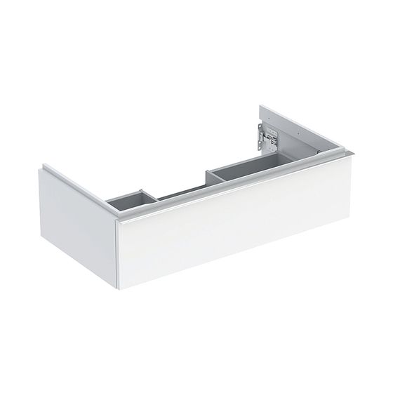 Geberit iCon Unterschrank für Waschtisch, 1 Schublade Waschtisch 90cm, Weiß, lackiert hochglänzend/HG verchromt