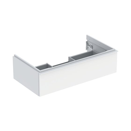 Geberit iCon Unterschrank für Waschtisch, 1 Schublade Waschtisch 90cm, Weiß, lackiert matt/Weiß, pulverbeschichtet matt