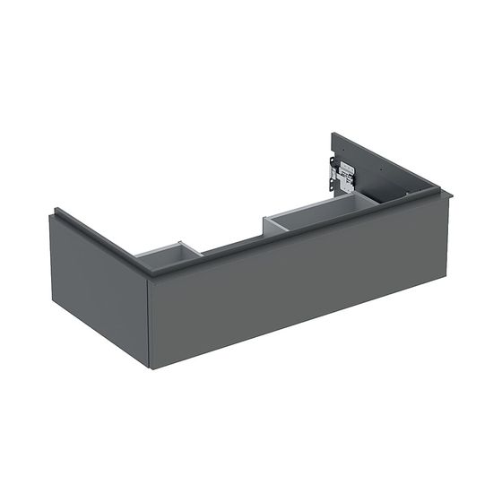 Geberit iCon Unterschrank für Waschtisch, 1 Schublade Waschtisch 90cm, Lava lackiert matt/Lava pulverbeschichtet matt