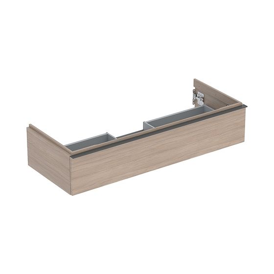 Geberit iCon Unterschrank für Waschtisch, 1 Schublade Waschtisch 120cm, Eiche, Melamin Holzstruktur/Lava pulverbeschichtet matt