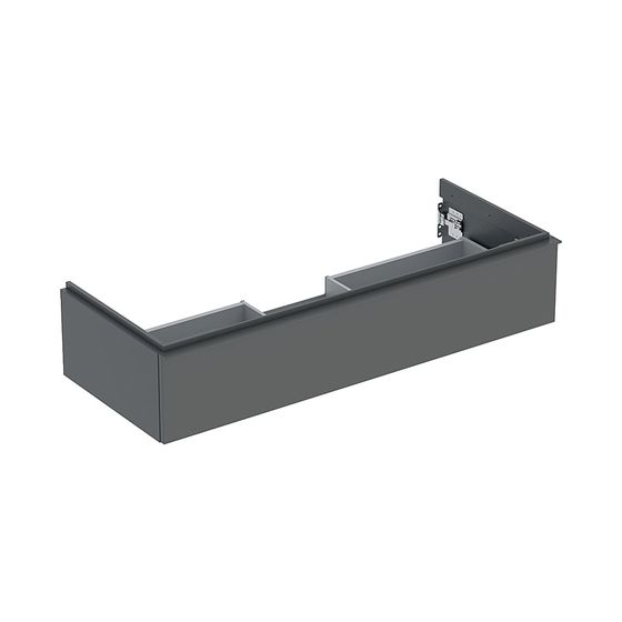 Geberit iCon Unterschrank für Waschtisch, 1 Schublade Waschtisch 120cm, Lava lackiert matt/Lava pulverbeschichtet matt