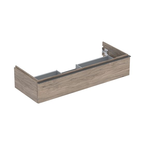 Geberit iCon Unterschrank für Waschtisch 1 Schublade Waschtisch 120cm, Nussbaum hickory Melamin Holzstr./Lava pulverb. matt