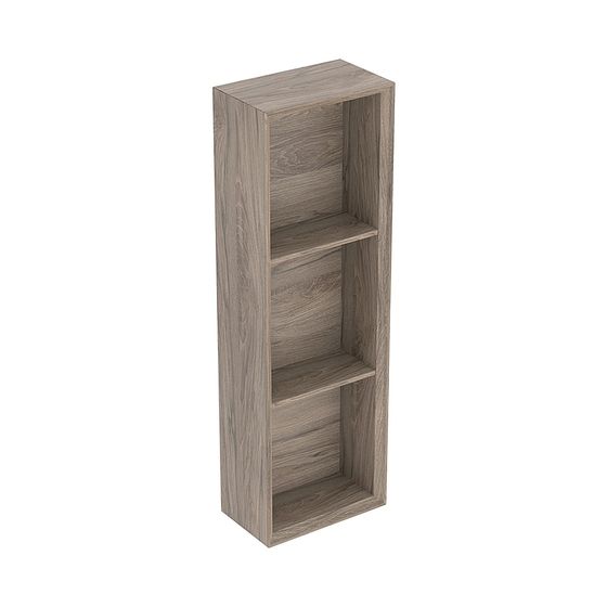 Geberit iCon Regal rechteckig, 22,5x70x13,2cm, Nussbaum hickory Melamin Holzstruktur