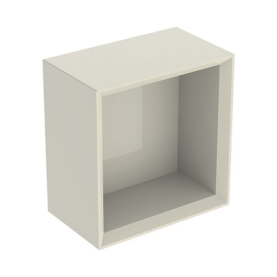 Geberit iCon Wandbox quadratisch, 22,5x23,3x13,2cm, Sandgrau/lackiert hochglänzend