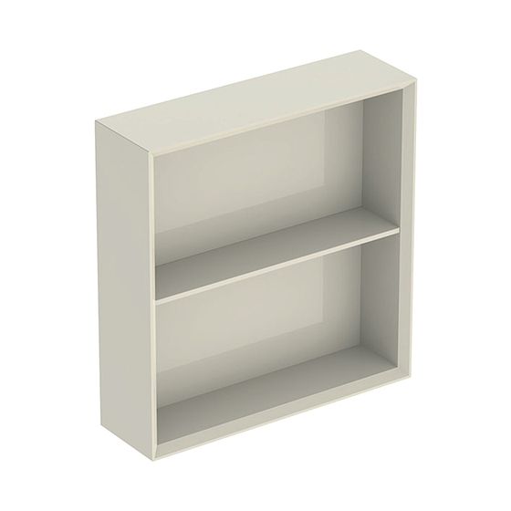 Geberit iCon Regal quadratisch, 45x46,7x13,2cm, Sandgrau lackiert hochglänzend
